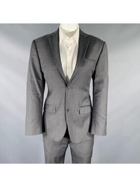 CALVIN KLEIN COLLECTION Size 34 Grey Wool Notch Lapel Suit